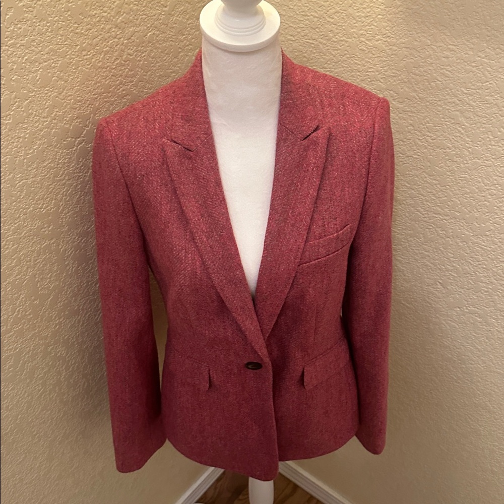 Boden Pink and Grey Tweed Blazer - 100% Wool